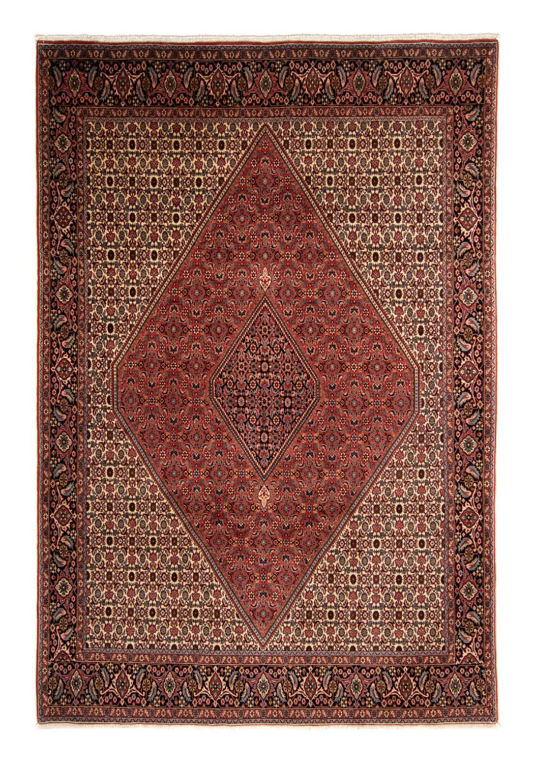 Alfombra persa - Bidjar - 343 x 250 cm - rojo oscuro