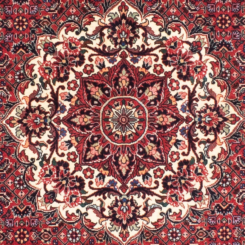 Alfombra persa - Bidjar redondo  - 155 x 155 cm - rojo oscuro