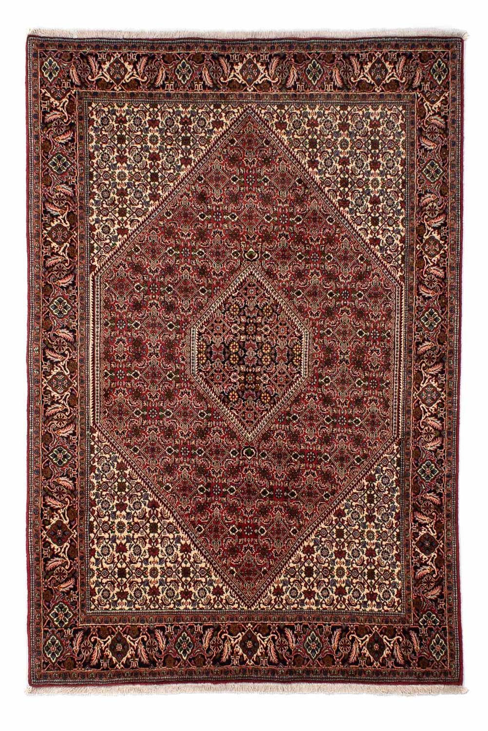 Alfombra persa - Bidjar - 251 x 173 cm - rojo oscuro