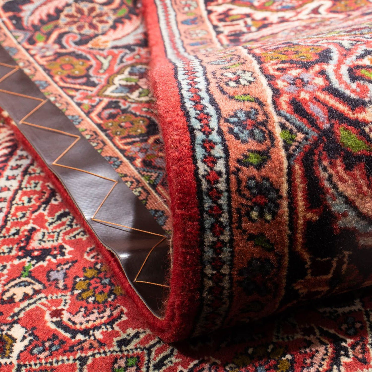 Alfombra persa - Bidjar - 251 x 173 cm - rojo oscuro