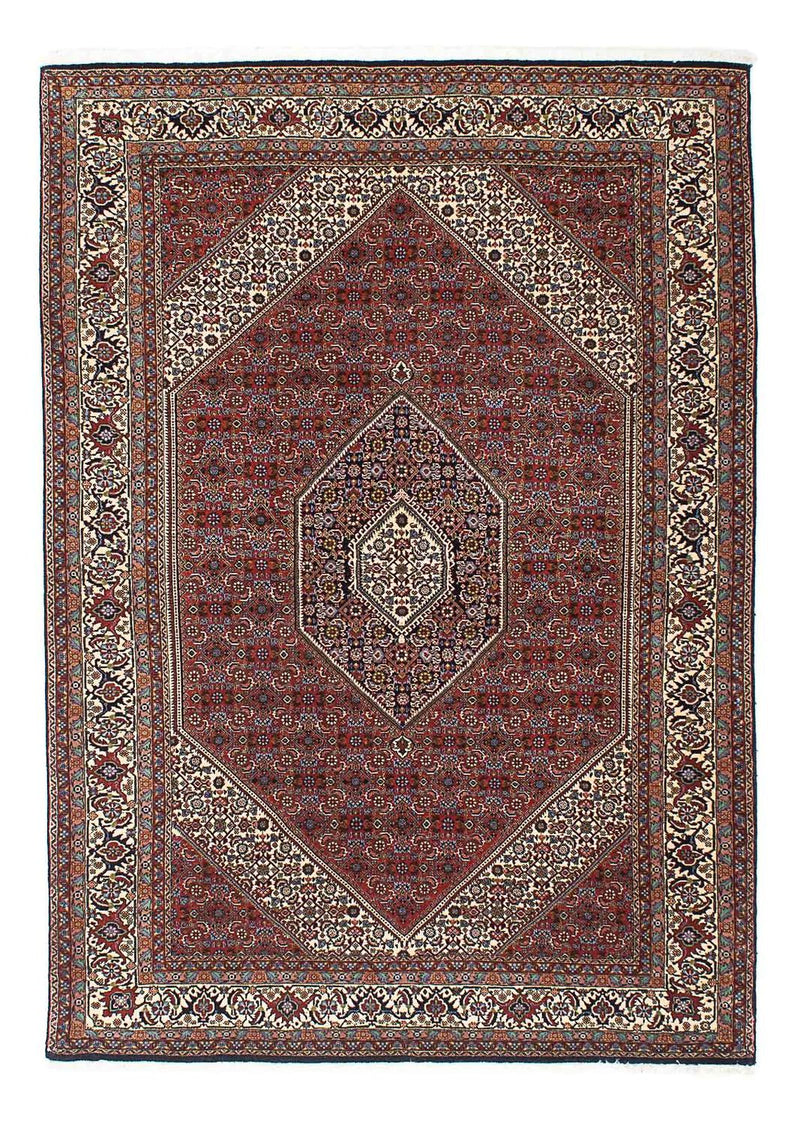 Alfombra persa - Bidjar - 205 x 139 cm - rojo oscuro