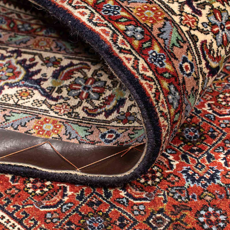 Alfombra persa - Bidjar - 205 x 139 cm - rojo oscuro