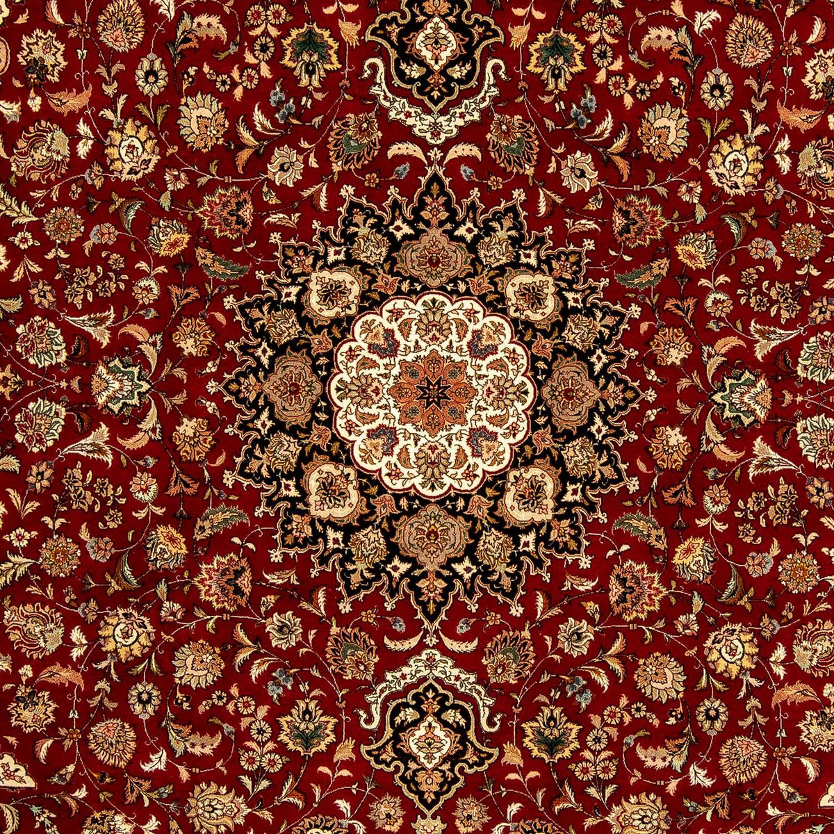 Alfombra Persa - Tabriz - Real - 348 x 252 cm - rojo oscuro