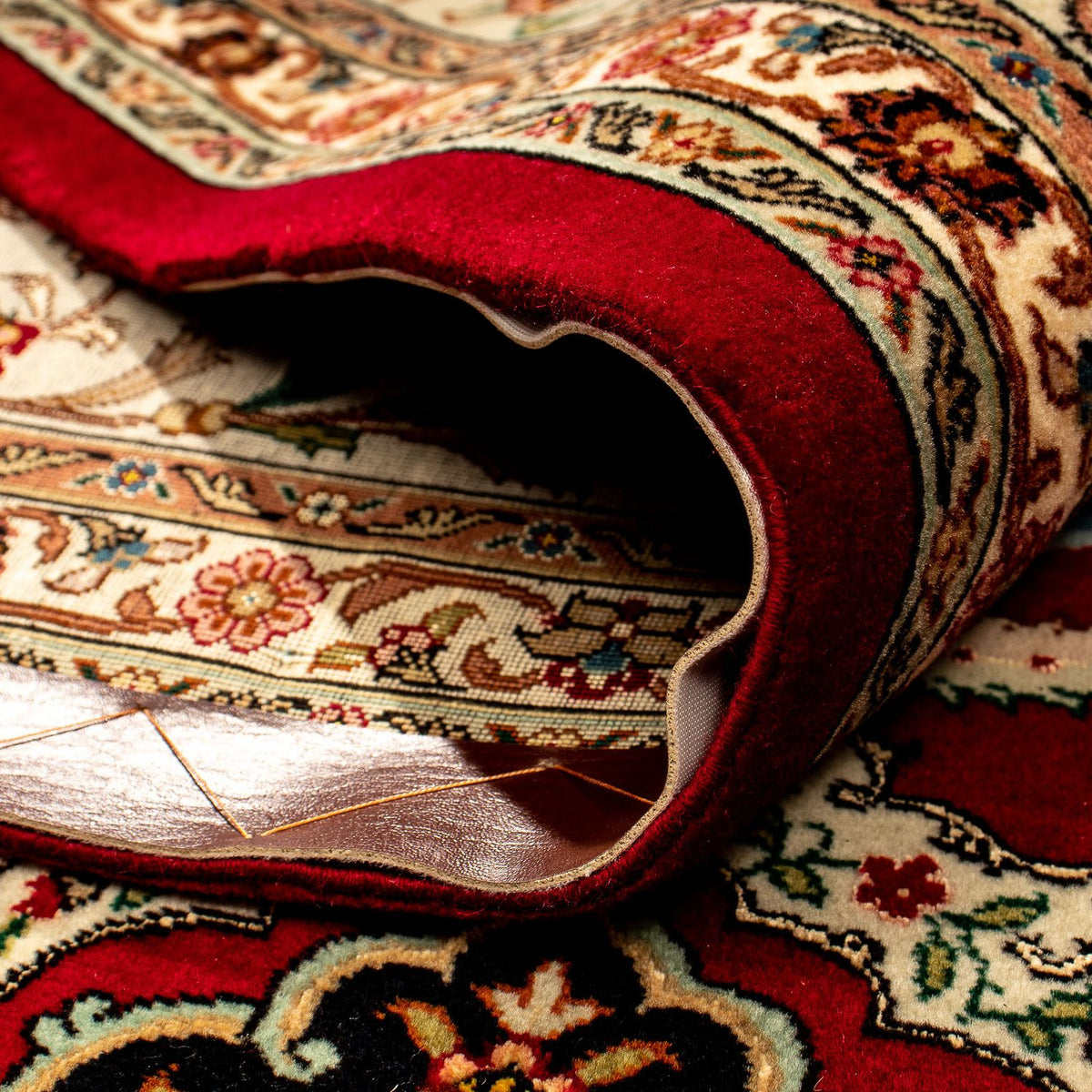 Alfombra Persa - Tabriz - Real - 348 x 252 cm - rojo oscuro