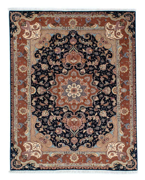 Alfombra Persa - Tabriz - Real - 200 x 155 cm - azul oscuro