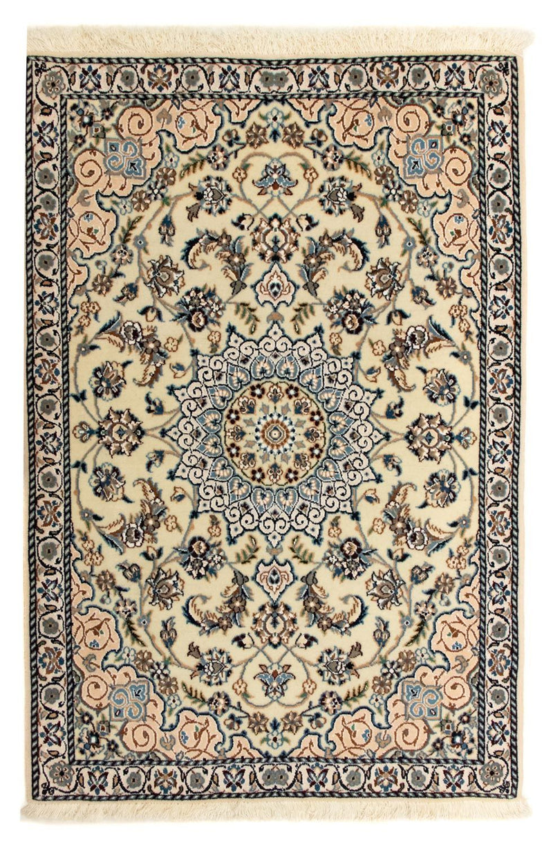 Alfombra Persa - Nain - Real - 127 x 88 cm - beige