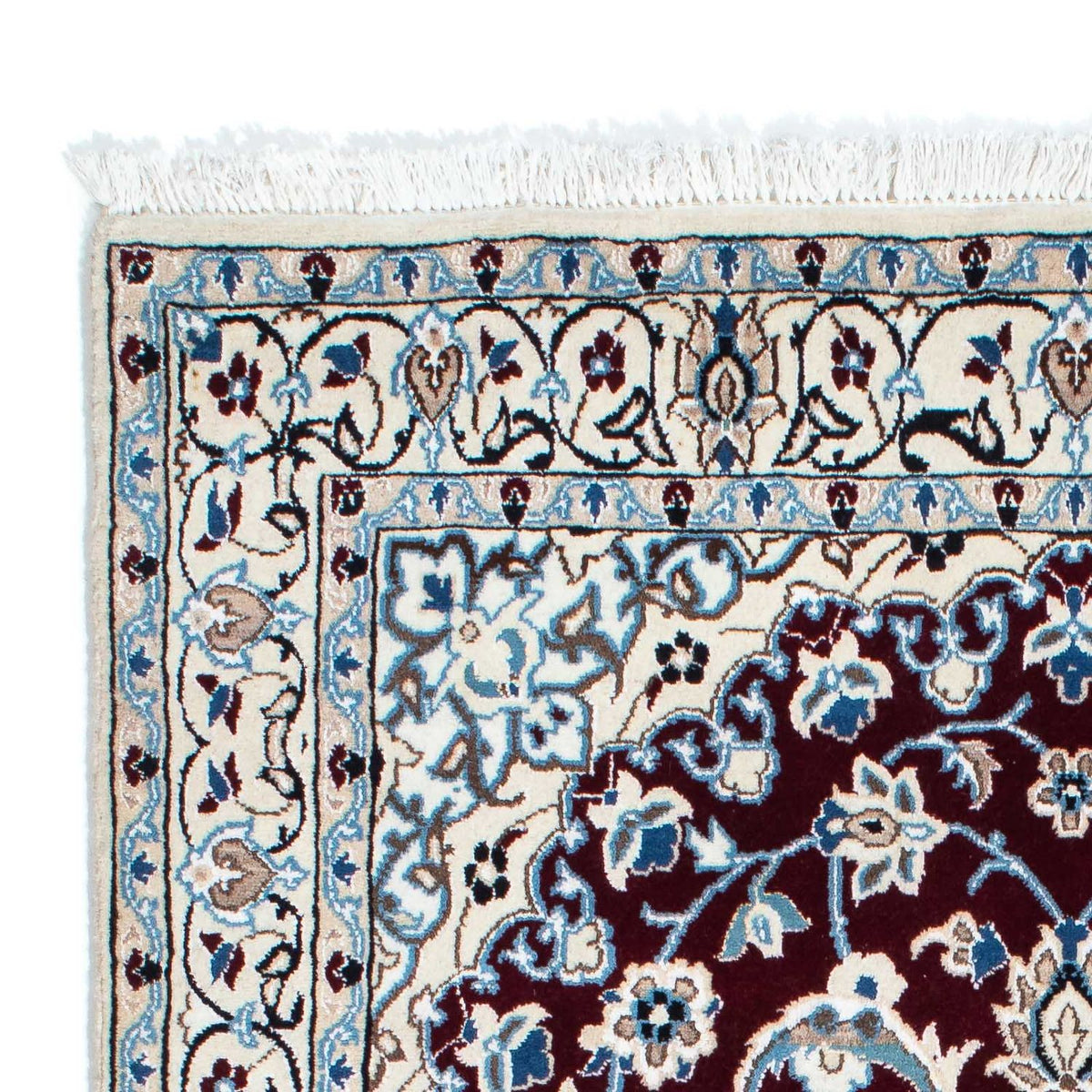 Alfombra Persa - Nain - Real - 182 x 110 cm - rojo oscuro