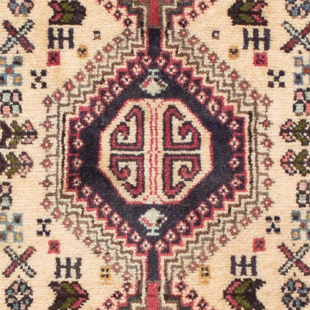 Alfombra persa - Nómada - 123 x 75 cm - rojo claro