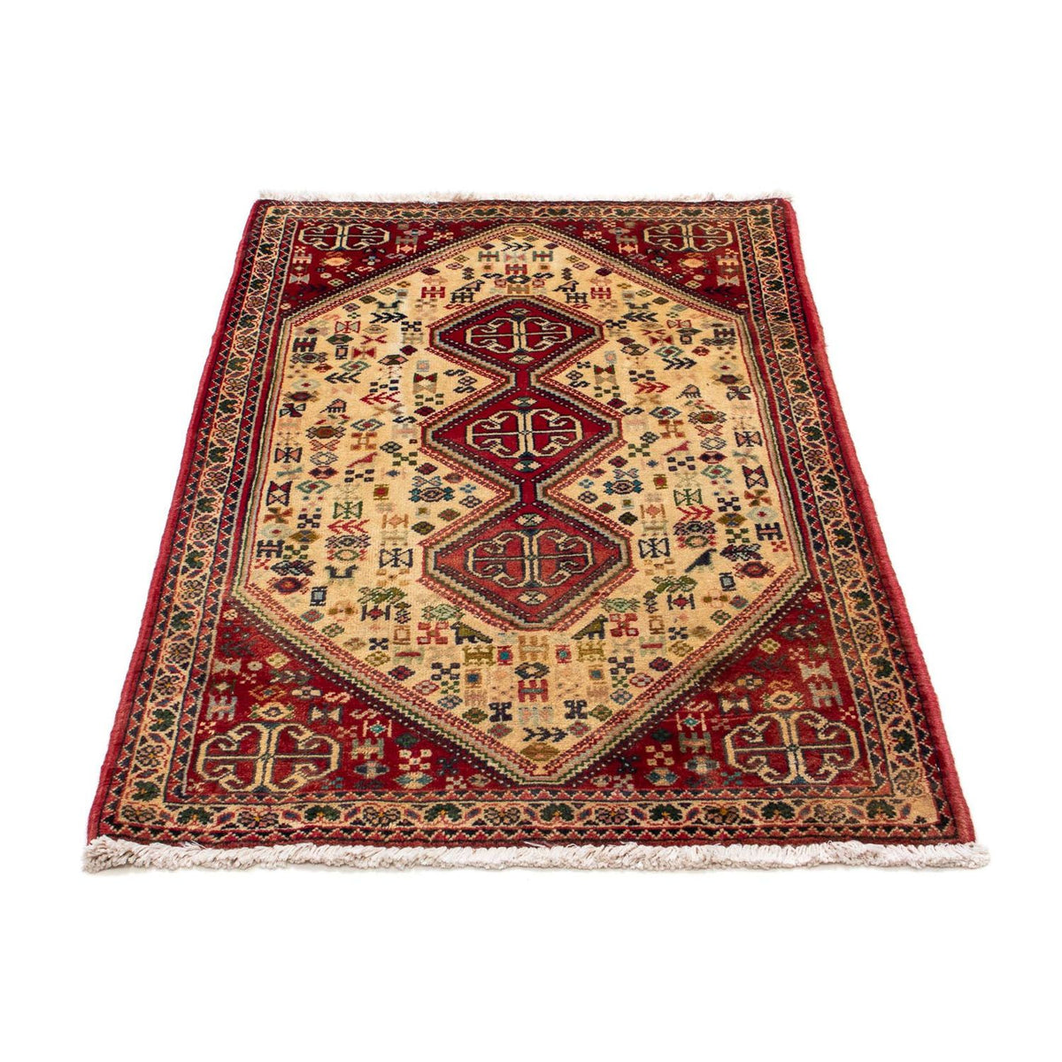 Alfombra persa - Nómada - 123 x 75 cm - rojo claro