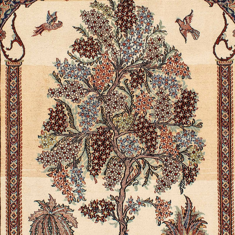 Alfombra persa - Ghom - 210 x 135 cm - beige