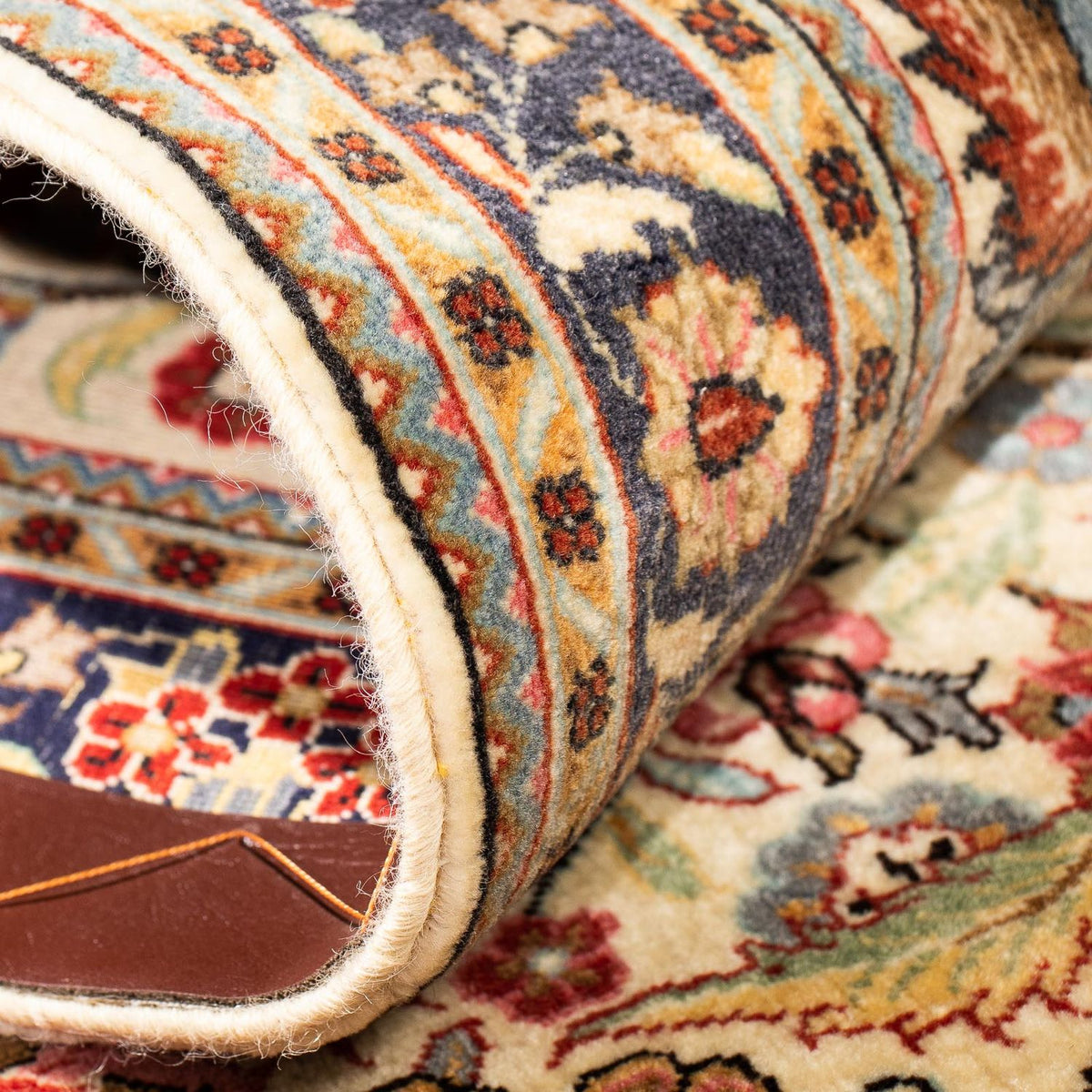 Alfombra de pasillo Alfombra persa - Ghom - 265 x 70 cm - beige