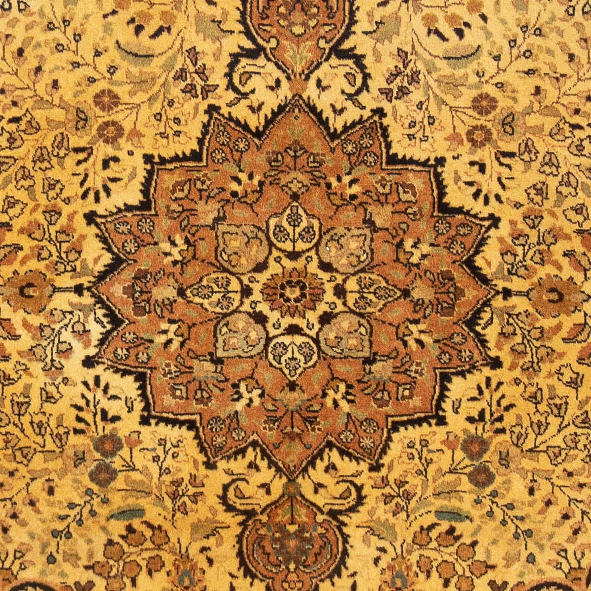 Alfombra persa - Tabriz - 205 x 154 cm - marrón