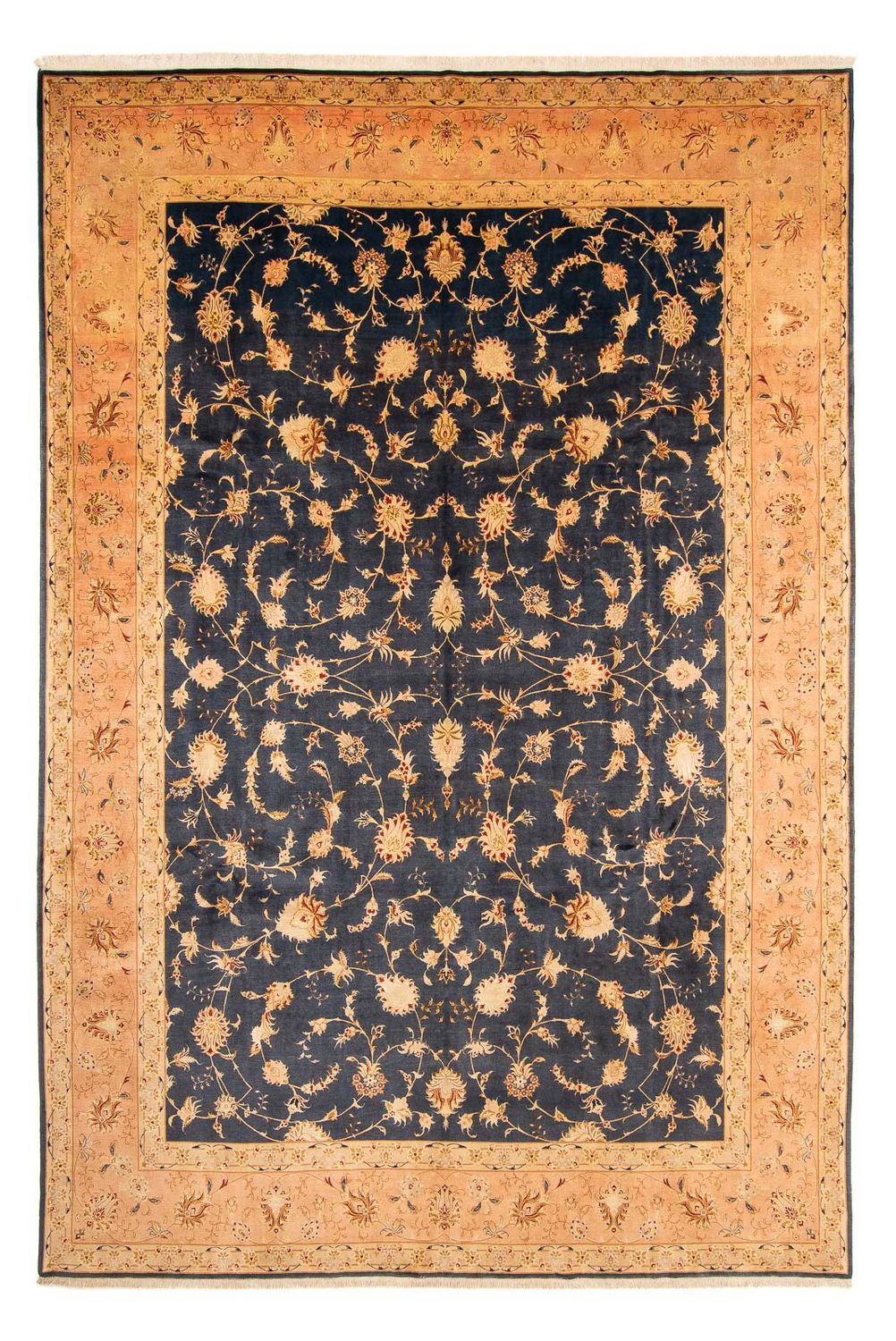Alfombra Persa - Tabriz - Real - 415 x 298 cm - azul oscuro