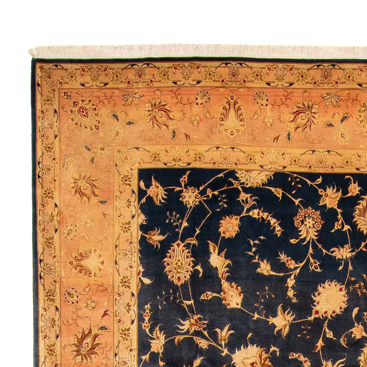 Alfombra Persa - Tabriz - Real - 415 x 298 cm - azul oscuro
