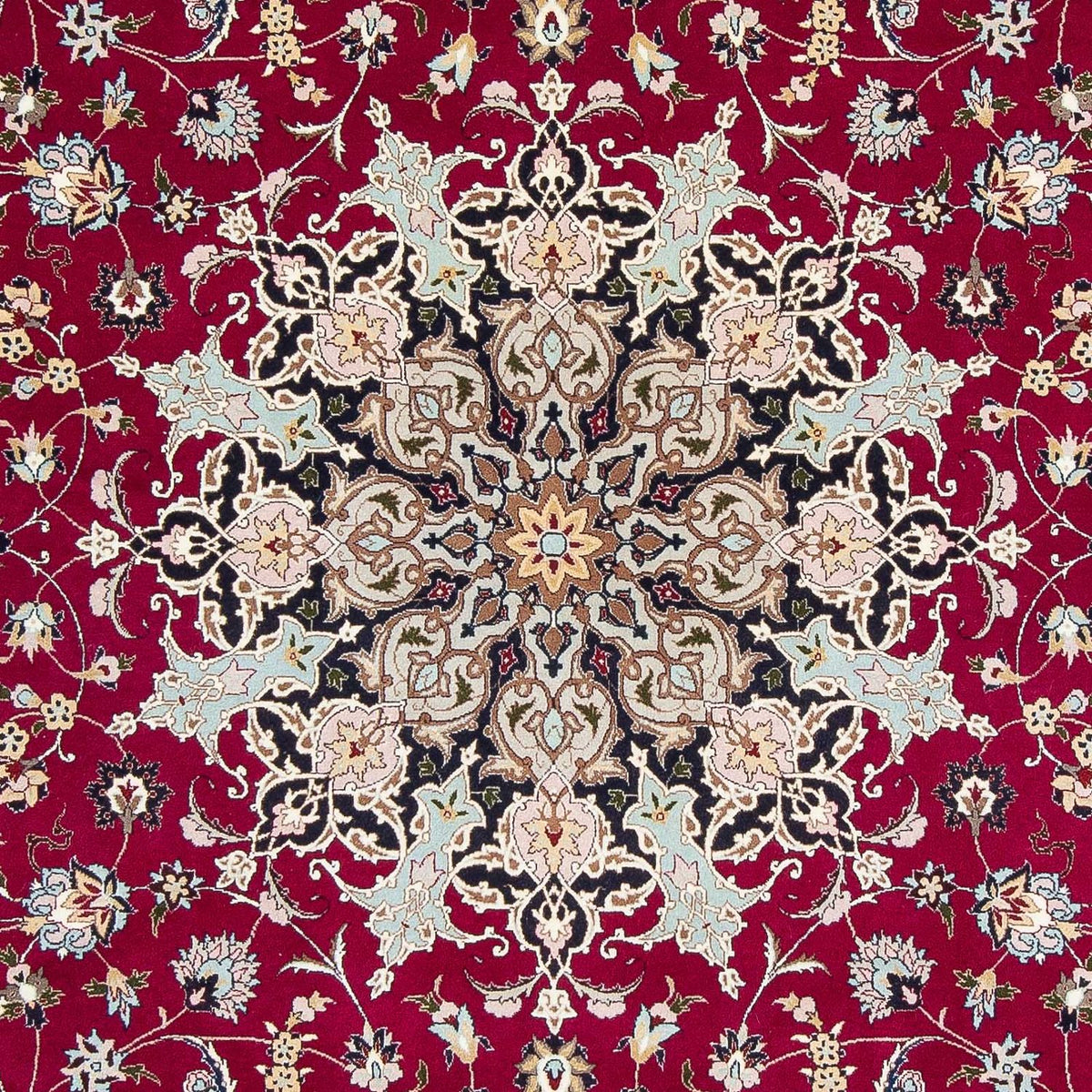 Alfombra Persa - Tabriz - Real - 307 x 204 cm - rojo oscuro