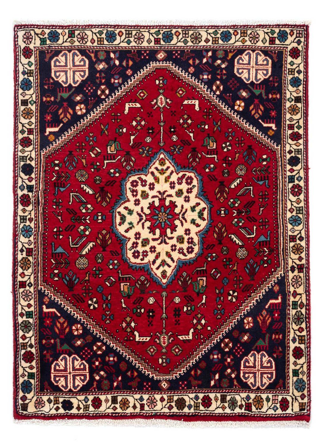 Alfombra persa - Nómada - 148 x 102 cm - rojo oscuro