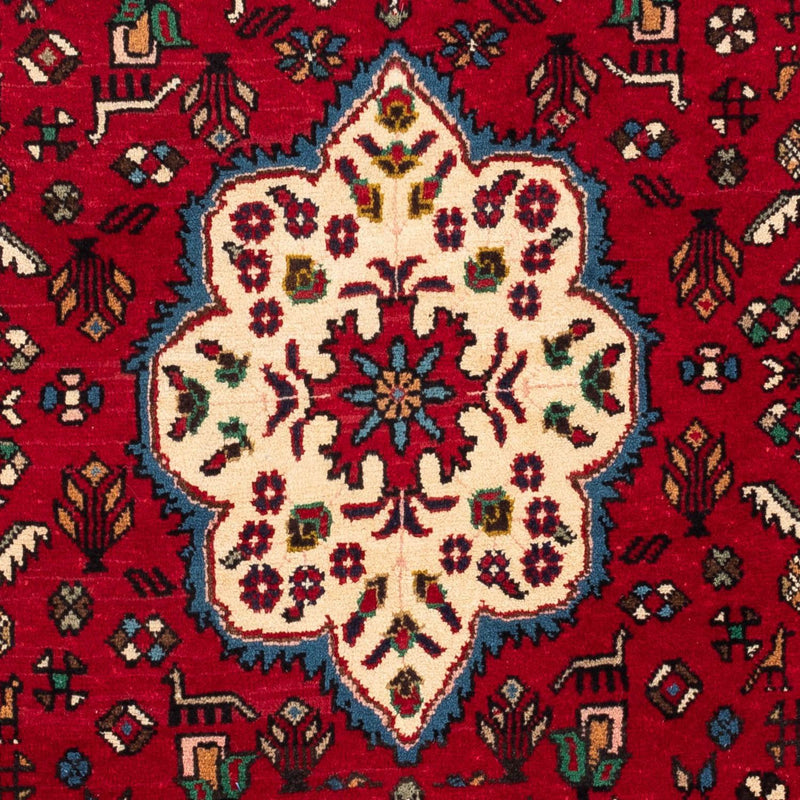 Alfombra persa - Nómada - 148 x 102 cm - rojo oscuro