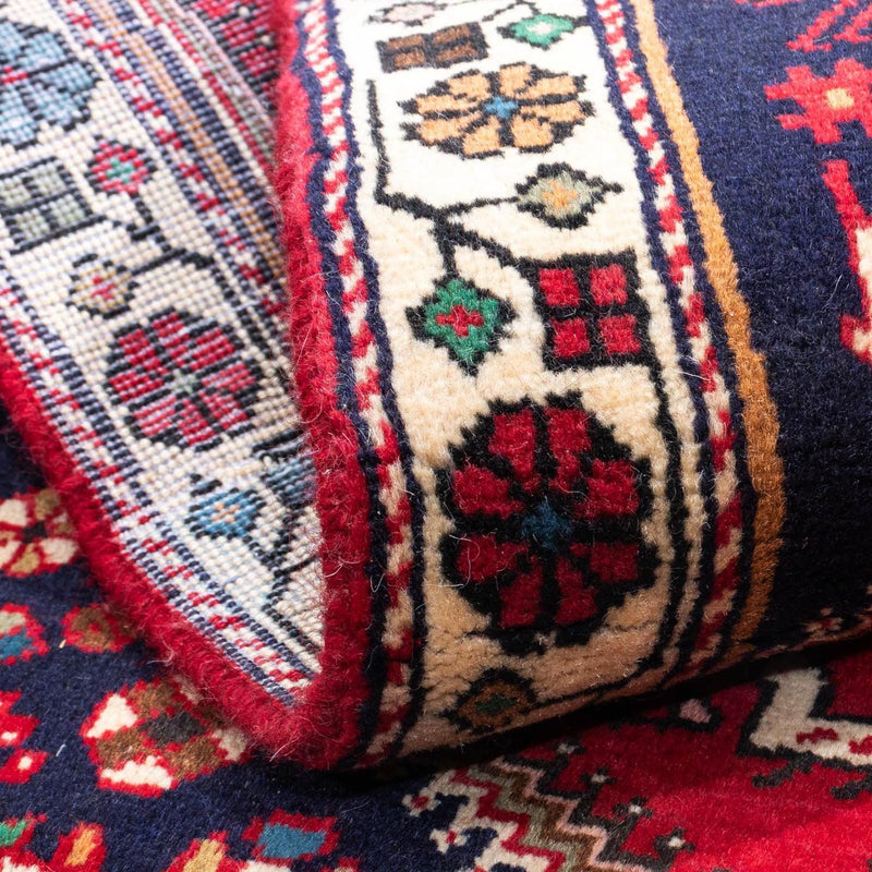 Alfombra persa - Nómada - 148 x 102 cm - rojo oscuro