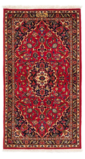 Alfombra persa - Keshan - 129 x 70 cm - rojo