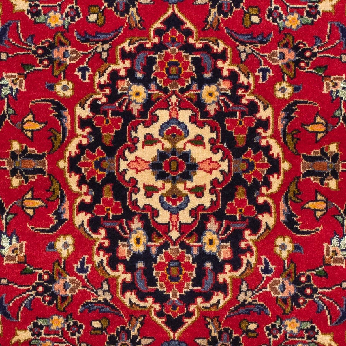 Alfombra persa - Keshan - 129 x 70 cm - rojo