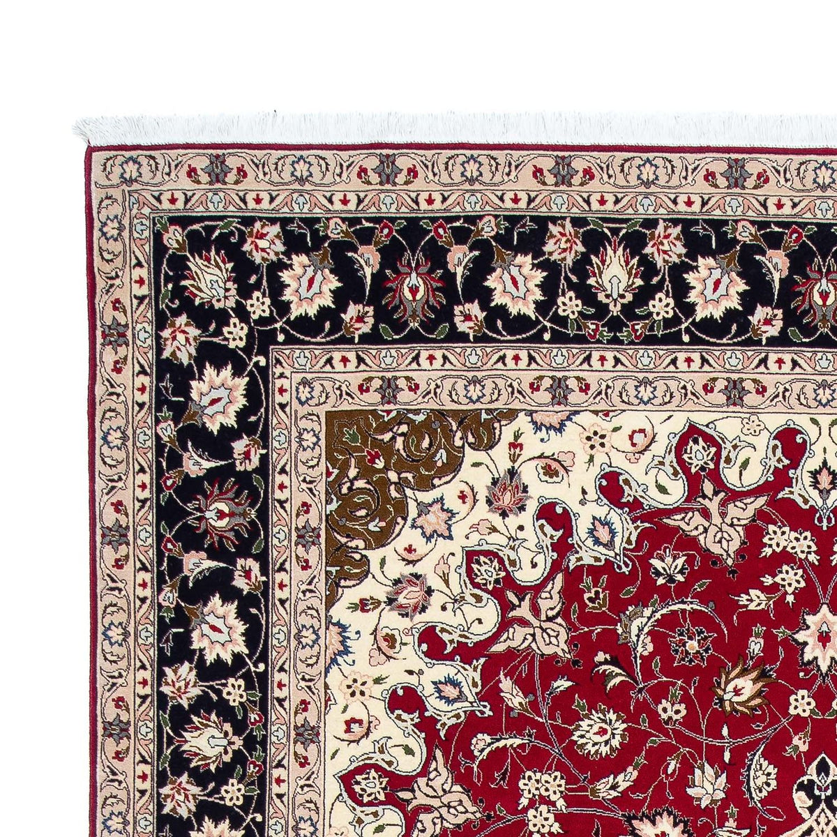 Alfombra Persa - Tabriz - Real - 318 x 205 cm - rojo oscuro