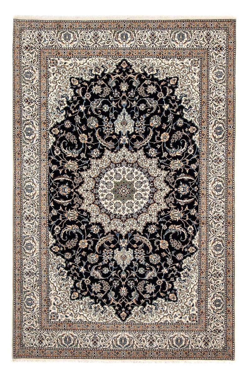 Alfombra Persa - Nain - Prima - 296 x 200 cm - azul oscuro