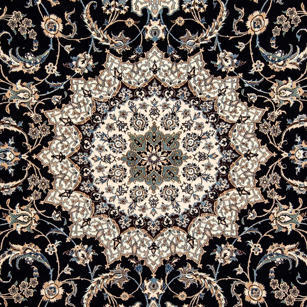 Alfombra Persa - Nain - Prima - 296 x 200 cm - azul oscuro