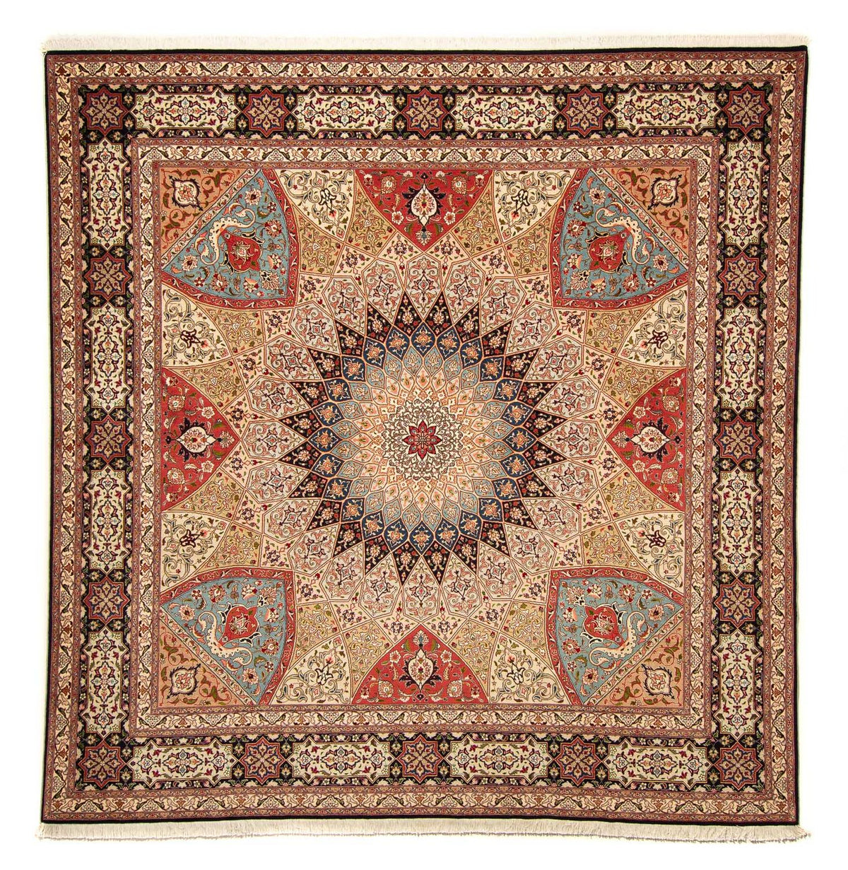 Alfombra Persa - Tabriz - Real cuadrado  - 254 x 250 cm - multicolor