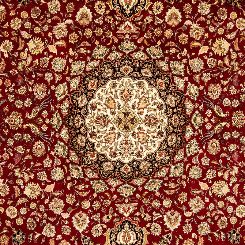 Alfombra Persa - Tabriz - Real - 364 x 247 cm - rojo oscuro
