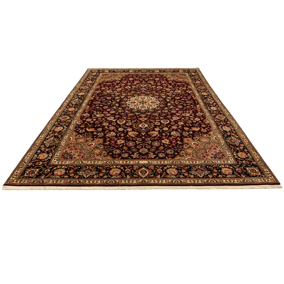 Alfombra Persa - Tabriz - Real - 364 x 247 cm - rojo oscuro