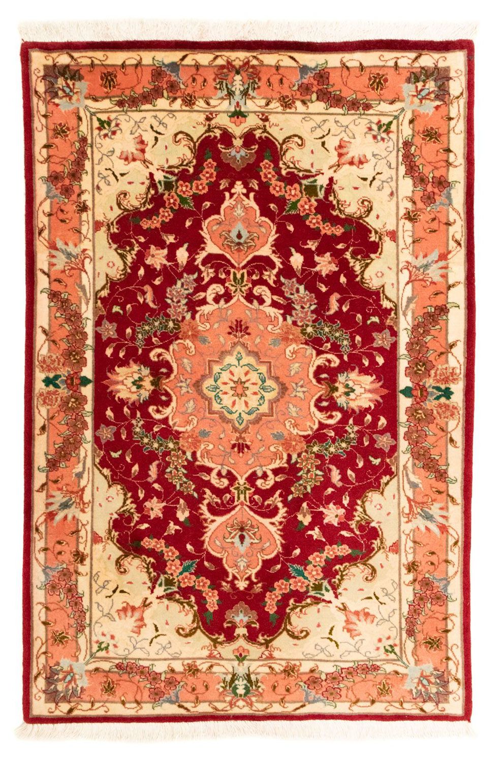 Alfombra Persa - Tabriz - Real - 113 x 78 cm - rojo