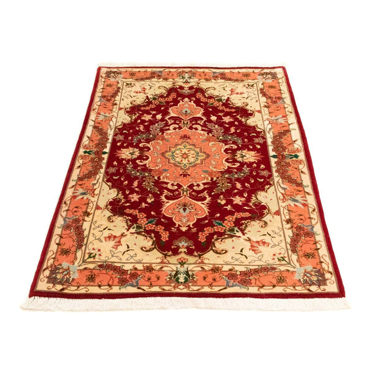 Alfombra Persa - Tabriz - Real - 113 x 78 cm - rojo