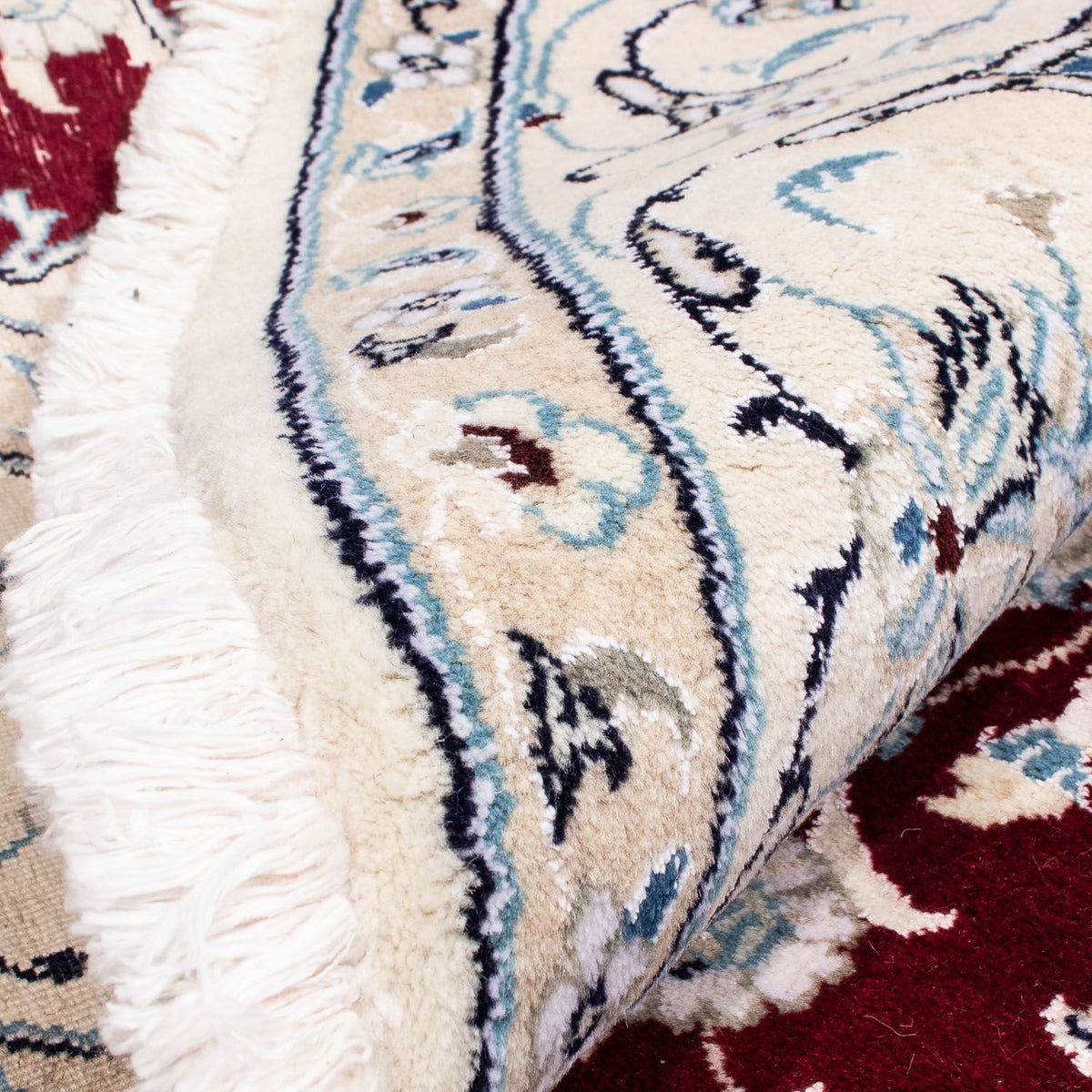 Alfombra persa - Nain redondo  - 245 x 245 cm - rojo oscuro