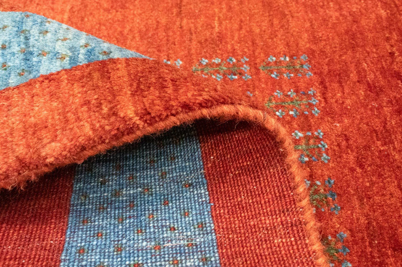 Alfombra de pasillo Alfombra Gabbeh - Loribaft Persa - 174 x 88 cm - rojo