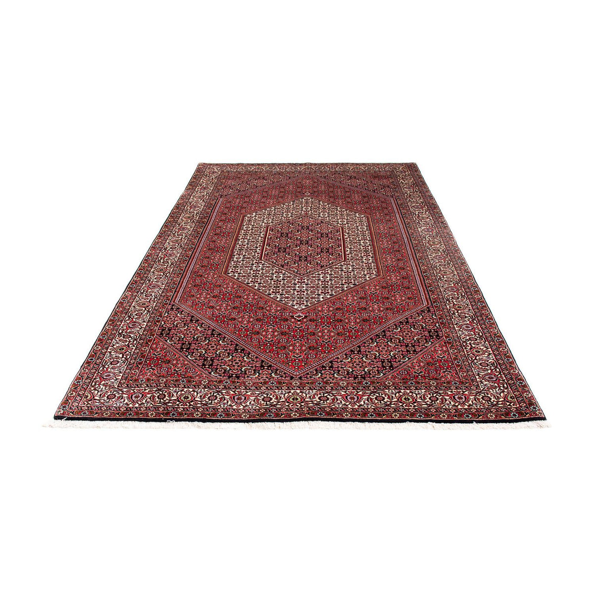 Alfombra persa - Bidjar - 255 x 153 cm - rojo oscuro