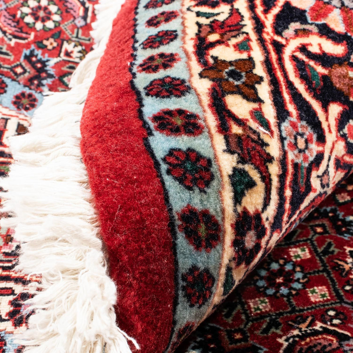 Alfombra persa - Bidjar redondo  - 155 x 155 cm - rojo oscuro