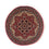 Alfombra persa - Bidjar redondo - 100 x 100 cm - rojo oscuro