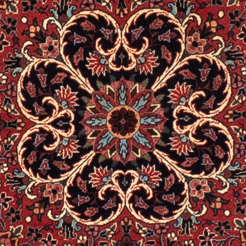 Alfombra persa - Bidjar redondo  - 100 x 100 cm - rojo oscuro