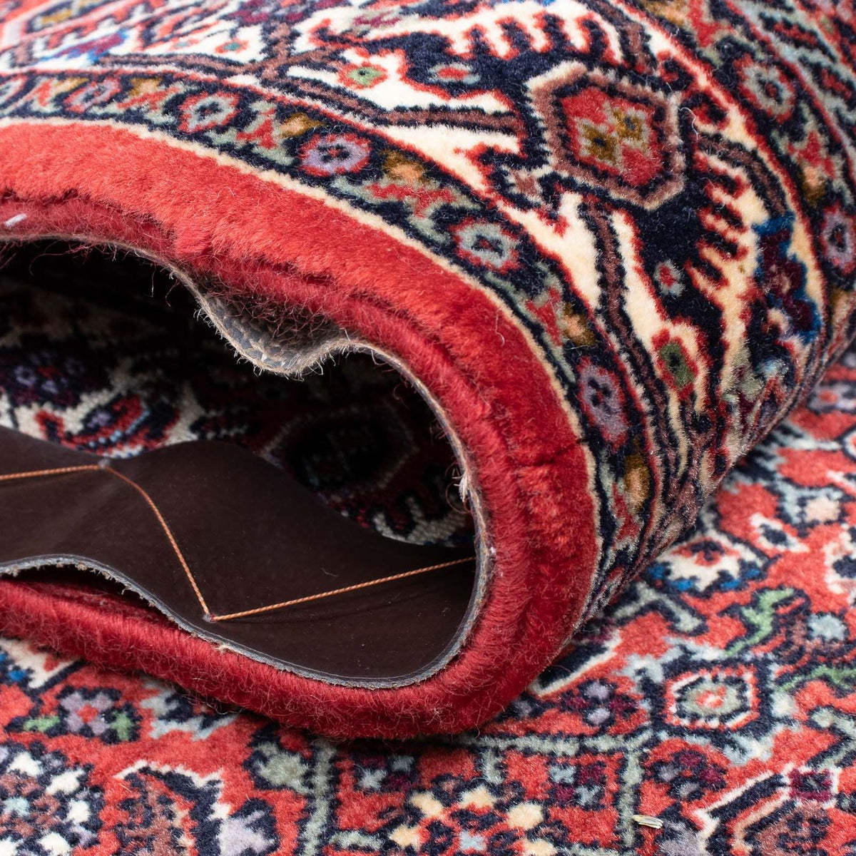 Alfombra de pasillo Alfombra persa - Bidjar - 380 x 75 cm - rojo oscuro