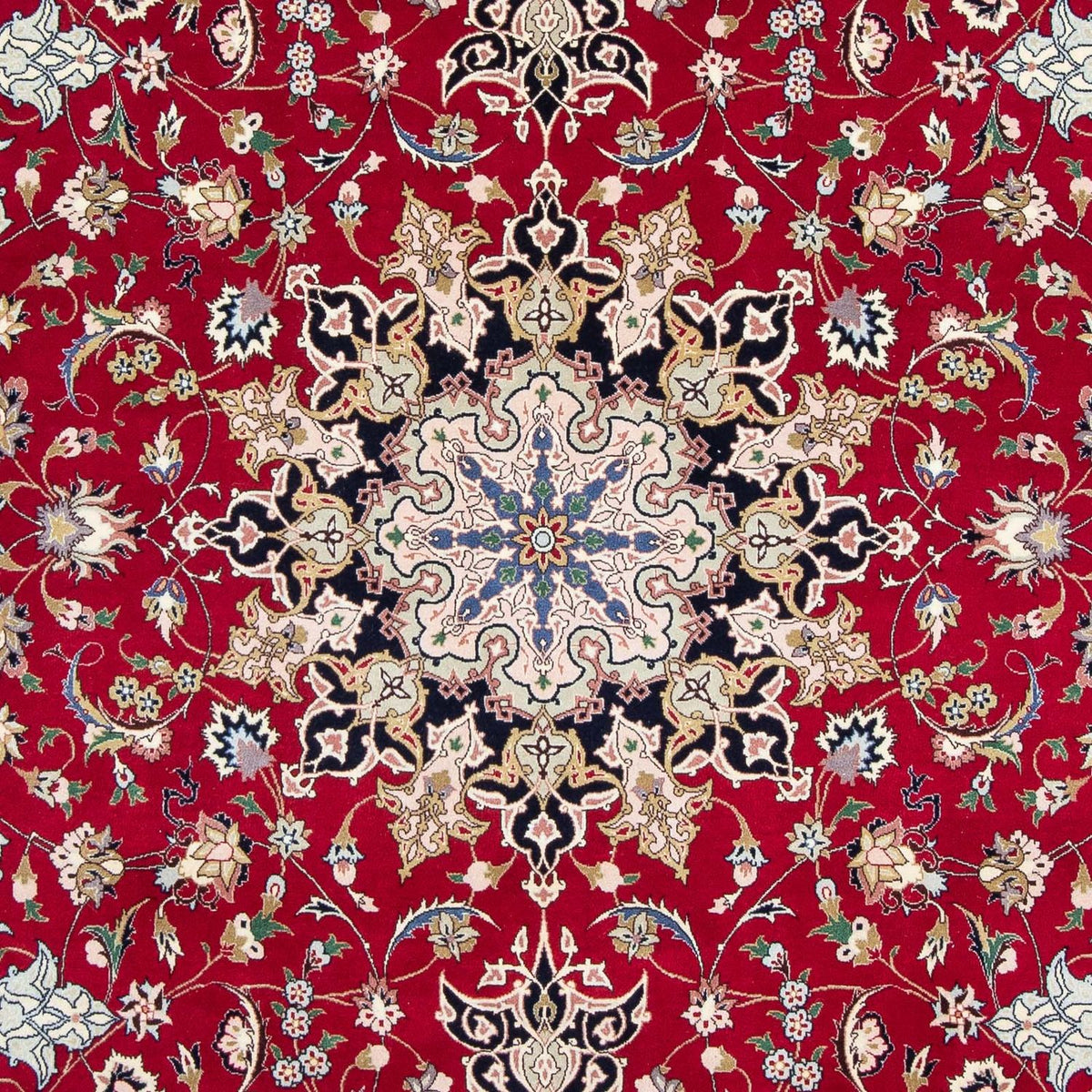Alfombra Persa - Tabriz - Real - 302 x 203 cm - rojo oscuro