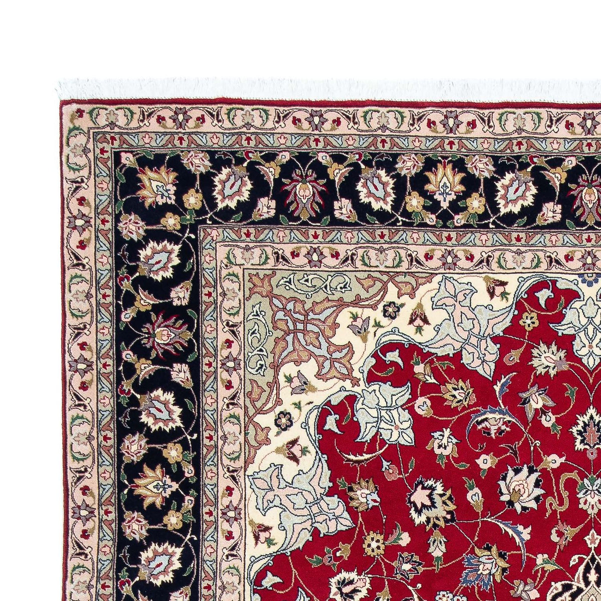 Alfombra Persa - Tabriz - Real - 302 x 203 cm - rojo oscuro