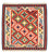 Alfombra Kelim - Oriental cuadrado - 103 x 102 cm - rojo oscuro