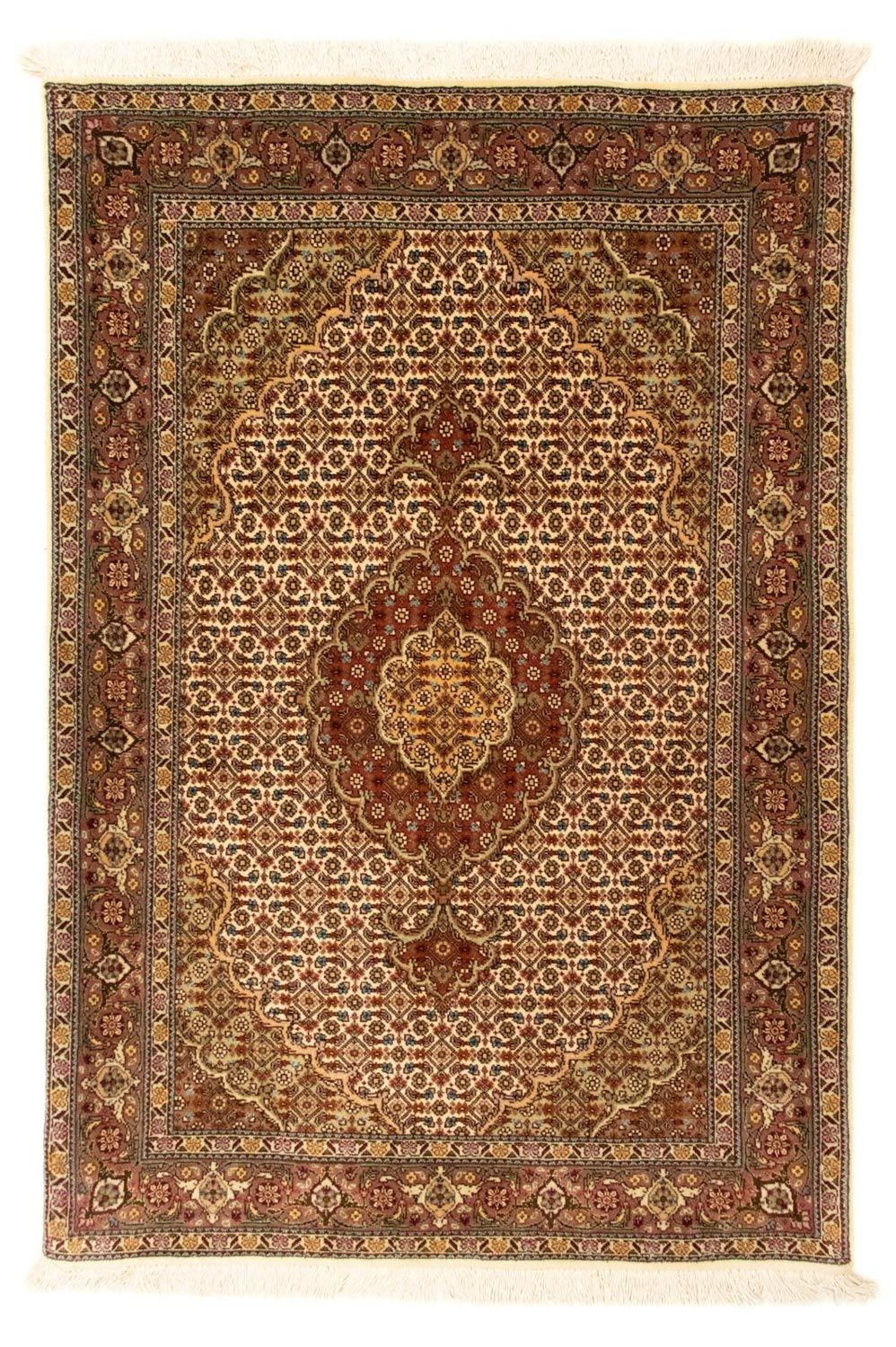Alfombra Persa - Tabriz - Real - 126 x 83 cm - beige