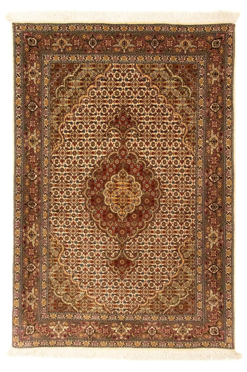 Alfombra Persa - Tabriz - Real - 126 x 83 cm - beige