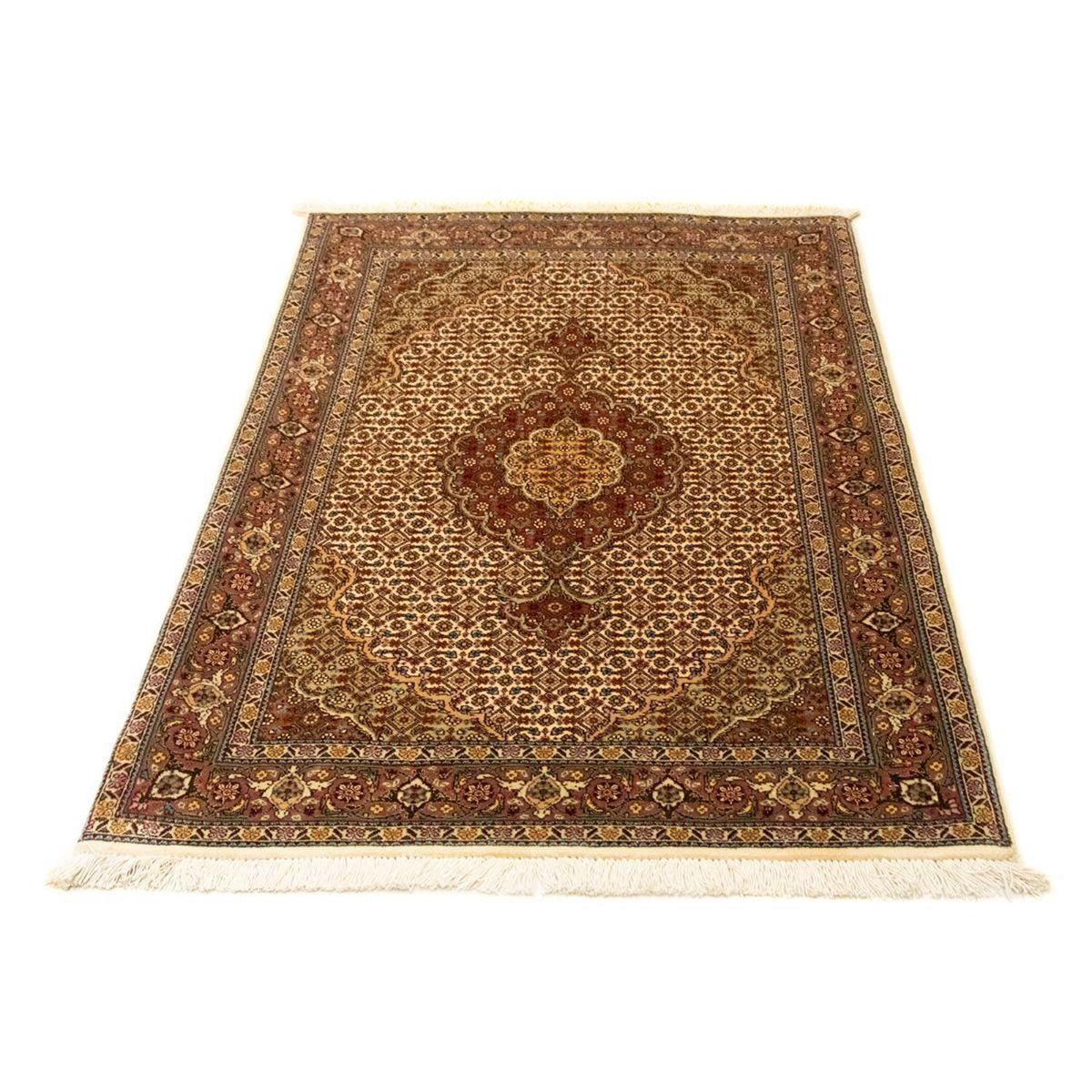 Alfombra Persa - Tabriz - Real - 126 x 83 cm - beige