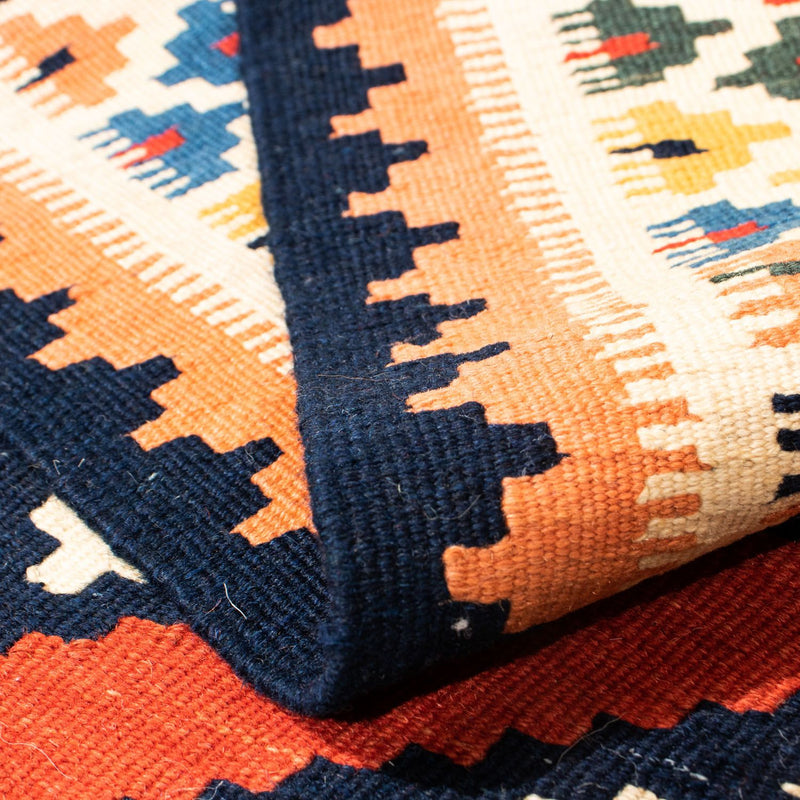 Alfombra Kelim - Oriental cuadrado  - 106 x 104 cm - rojo