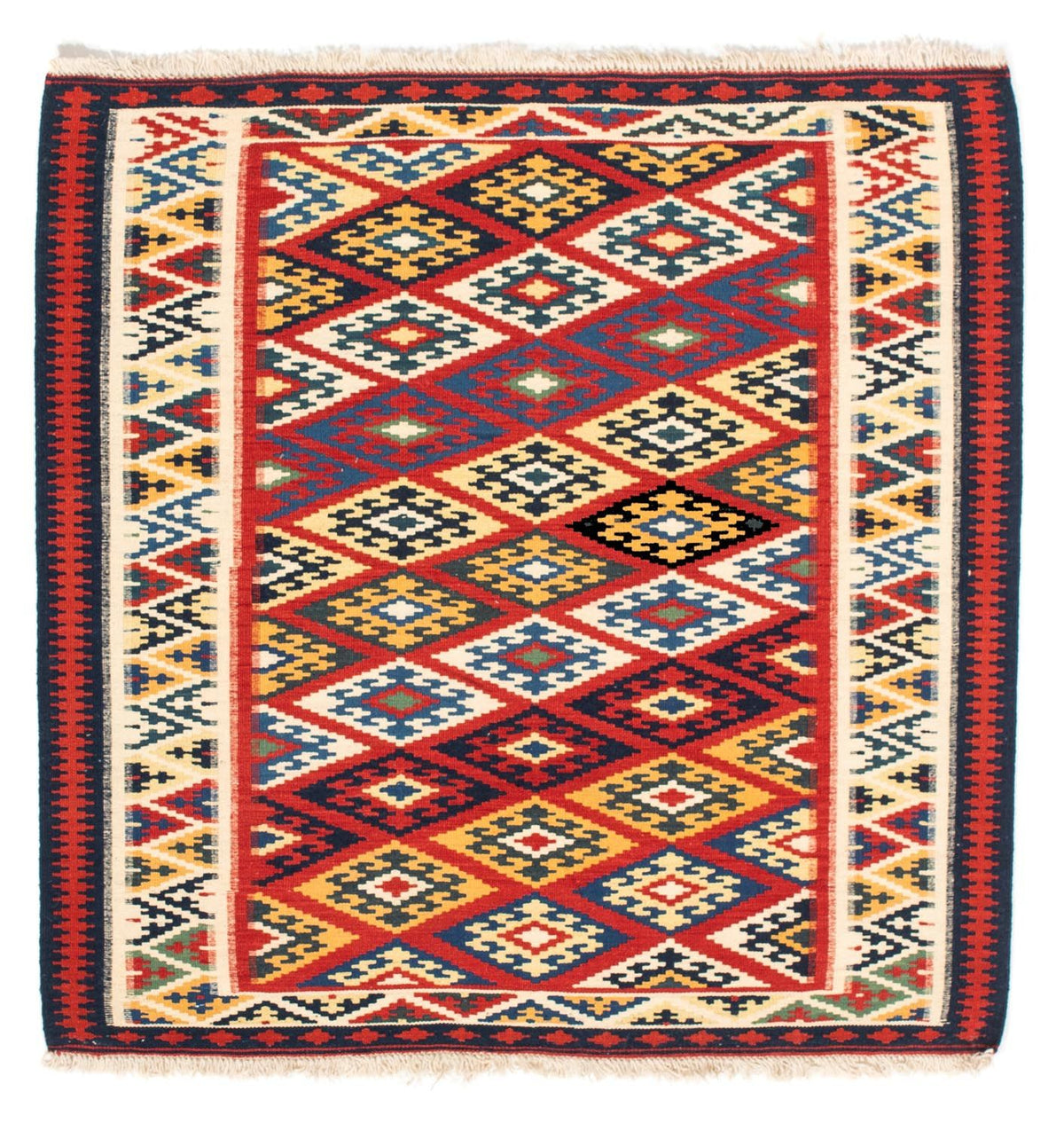 Alfombra Kelim - Oriental cuadrado  - 104 x 103 cm - multicolor