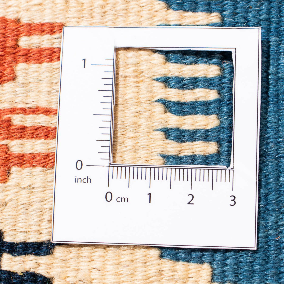 Alfombra Kelim - Oriental cuadrado  - 103 x 100 cm - azul