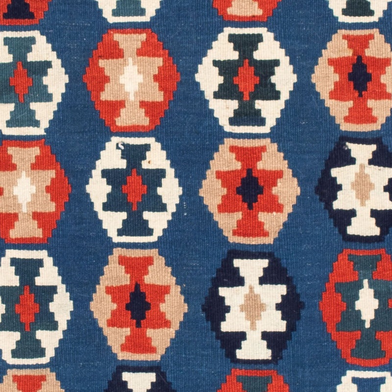 Alfombra Kelim - Oriental cuadrado  - 103 x 100 cm - azul oscuro