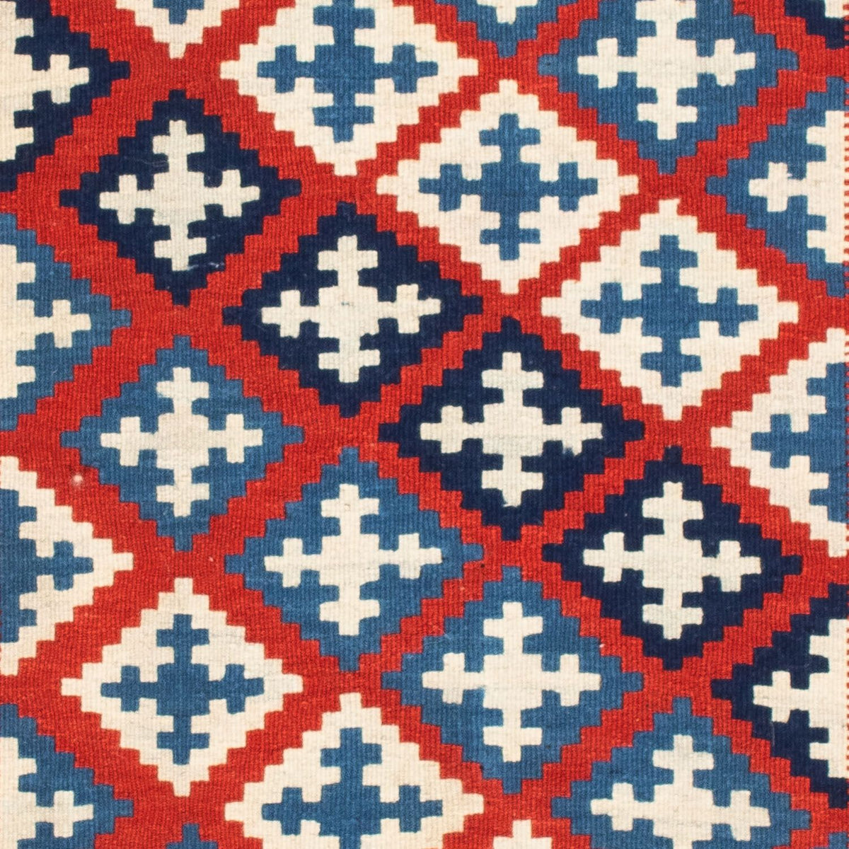 Alfombra Kelim - Oriental cuadrado  - 103 x 100 cm - azul oscuro